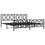 Estructura de cama cabecero y estribo metal negro 193x203 cm de vidaXL, Camas y somieres - Ref: Foro24-374265, Precio: 154,58...