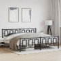 Estructura de cama cabecero y estribo metal negro 193x203 cm de vidaXL, Camas y somieres - Ref: Foro24-374265, Precio: 156,74...