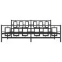 Black metal headboard and footboard bed frame 193x203 cm by vidaXL, Beds and slatted bases - Ref: Foro24-374265, Price: 154,5...