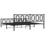 Estructura de cama cabecero y estribo metal negro 193x203 cm de vidaXL, Camas y somieres - Ref: Foro24-374265, Precio: 154,58...