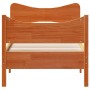Bettgestell mit Kopfteil aus wachsbraunem Kiefernholz, 75 x 190 cm von vidaXL, Betten und Lattenroste - Ref: Foro24-3216407, ...