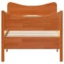 Bettgestell mit Kopfteil aus wachsbraunem Kiefernholz, 75 x 190 cm von vidaXL, Betten und Lattenroste - Ref: Foro24-3216407, ...