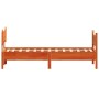 Bed frame with wax brown pine wood headboard 75x190 cm by vidaXL, Beds and slatted bases - Ref: Foro24-3216407, Price: 144,14...