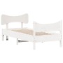 White pine wood bed frame with headboard 100x200cm by vidaXL, Beds and slatted bases - Ref: Foro24-3216388, Price: 168,69 €, ...