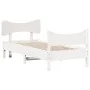White pine wood bed frame with headboard 100x200cm by vidaXL, Beds and slatted bases - Ref: Foro24-3216388, Price: 163,04 €, ...