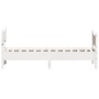 White pine wood bed frame with headboard 100x200cm by vidaXL, Beds and slatted bases - Ref: Foro24-3216388, Price: 168,69 €, ...