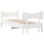 White pine wood bed frame with headboard 100x200cm by vidaXL, Beds and slatted bases - Ref: Foro24-3216388, Price: 168,69 €, ...
