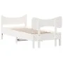 White pine wood bed frame with headboard 100x200cm by vidaXL, Beds and slatted bases - Ref: Foro24-3216388, Price: 163,04 €, ...