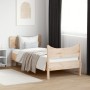 Bed frame with solid pine wood headboard 75x190 cm by vidaXL, Beds and slatted bases - Ref: Foro24-3216405, Price: 126,63 €, ...