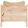 Bed frame with solid pine wood headboard 75x190 cm by vidaXL, Beds and slatted bases - Ref: Foro24-3216405, Price: 126,63 €, ...