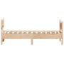 Bed frame with solid pine wood headboard 75x190 cm by vidaXL, Beds and slatted bases - Ref: Foro24-3216405, Price: 126,63 €, ...