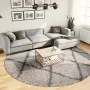 Alfombra de pelo largo moderna beige y antracita Ø 280 cm de vidaXL, Alfombras - Ref: Foro24-375403, Precio: 116,33 €, Descue...