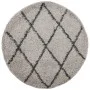 Alfombra de pelo largo moderna beige y antracita Ø 280 cm de vidaXL, Alfombras - Ref: Foro24-375403, Precio: 116,33 €, Descue...