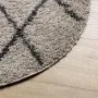 Alfombra de pelo largo moderna beige y antracita Ø 280 cm de vidaXL, Alfombras - Ref: Foro24-375403, Precio: 116,33 €, Descue...