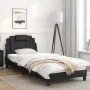 Bed frame with headboard black synthetic leather 90x200 cm by vidaXL, Beds and slatted bases - Ref: Foro24-3208068, Price: 14...