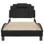 Bed frame with headboard black synthetic leather 90x200 cm by vidaXL, Beds and slatted bases - Ref: Foro24-3208068, Price: 14...