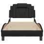 Estructura de cama con cabecero cuero sintético negro 90x200 cm de vidaXL, Camas y somieres - Ref: Foro24-3208068, Precio: 14...