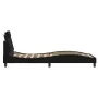 Bed frame with headboard black synthetic leather 90x200 cm by vidaXL, Beds and slatted bases - Ref: Foro24-3208068, Price: 14...