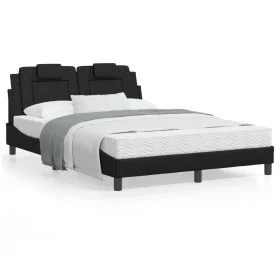 Estructura de cama con cabecero cuero sintético negro 120x200cm de vidaXL, Camas y somieres - Ref: Foro24-3208082, Precio: 18...