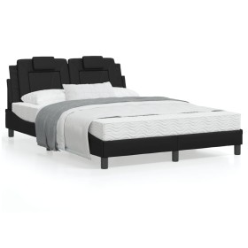 Estructura de cama con cabecero cuero sintético negro 120x200cm de vidaXL, Camas y somieres - Ref: Foro24-3208082, Precio: 18...