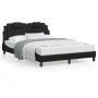 Bed frame with headboard black synthetic leather 120x200cm by vidaXL, Beds and slatted bases - Ref: Foro24-3208082, Price: 18...
