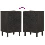 Mueble de baño de madera maciza de mango negro 38x33x58 cm de vidaXL, Tocadores de baño - Ref: Foro24-356840, Precio: 72,59 €