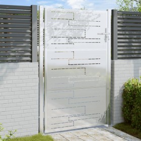 Puerta de jardín de acero inoxidable 100x150 cm