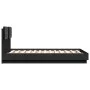 Estructura cama con cabecero madera ingeniería negro 135x190 cm de vidaXL, Camas y somieres - Ref: Foro24-3209955, Precio: 17...