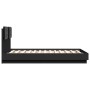 Estructura cama con cabecero madera ingeniería negro 135x190 cm de vidaXL, Camas y somieres - Ref: Foro24-3209955, Precio: 18...