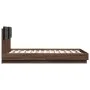 Cama con cabecero madera de ingeniería marrón roble 135x190 cm de vidaXL, Camas y somieres - Ref: Foro24-3209960, Precio: 182...