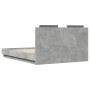 Betongraues Holzwerkstoffbett mit Kopfteil 135 x 190 cm von vidaXL, Betten und Lattenroste - Ref: Foro24-3209957, Preis: 170,...
