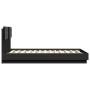 Bed frame with black engineered wood headboard 120x190 cm by vidaXL, Beds and slatted bases - Ref: Foro24-3209962, Price: 164...