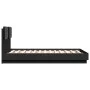 Bed frame with black engineered wood headboard 120x190 cm by vidaXL, Beds and slatted bases - Ref: Foro24-3209962, Price: 162...