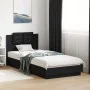 Estructura cama con cabecero madera ingeniería negro 100x200 cm de vidaXL, Camas y somieres - Ref: Foro24-3209934, Precio: 15...