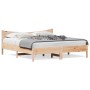 Bed frame with solid pine wood headboard 180x200 cm by vidaXL, Beds and slatted bases - Ref: Foro24-3216360, Price: 178,77 €,...