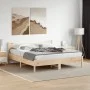 Bed frame with solid pine wood headboard 180x200 cm by vidaXL, Beds and slatted bases - Ref: Foro24-3216360, Price: 176,56 €,...