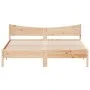 Bed frame with solid pine wood headboard 180x200 cm by vidaXL, Beds and slatted bases - Ref: Foro24-3216360, Price: 176,56 €,...
