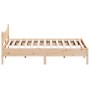 Bed frame with solid pine wood headboard 180x200 cm by vidaXL, Beds and slatted bases - Ref: Foro24-3216360, Price: 178,77 €,...