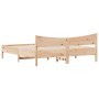 Bed frame with solid pine wood headboard 180x200 cm by vidaXL, Beds and slatted bases - Ref: Foro24-3216360, Price: 178,77 €,...