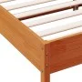 Bed frame with wax brown pine wood headboard 180x200 cm by vidaXL, Beds and slatted bases - Ref: Foro24-3216362, Price: 208,5...
