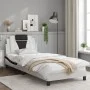 Bed frame with LED black white synthetic leather 90x200 cm by vidaXL, Beds and slatted bases - Ref: Foro24-3214000, Price: 15...
