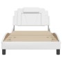 Bed frame with LED lights white synthetic leather 100x200 cm by vidaXL, Beds and slatted bases - Ref: Foro24-3214002, Price: ...