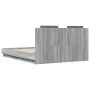 Sonoma gray engineered wood bed with headboard 150x200 cm by vidaXL, Beds and slatted bases - Ref: Foro24-3209917, Price: 179...