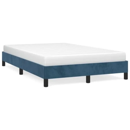 Dunkelblauer Samtbettrahmen 120x190 cm von vidaXL, Betten und Lattenroste - Ref: Foro24-379506, Preis: 100,45 €, Rabatt: %