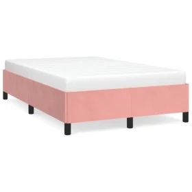 Estructura de cama terciopelo rosa 120x190 cm de vidaXL, Camas y somieres - Ref: Foro24-379533, Precio: 114,10 €, Descuento: %
