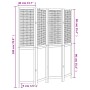 Biombo separador de 4 paneles madera maciza Paulownia blanco by vidaXL, Room dividers - Ref: Foro24-358722, Price: 124,13 €, ...