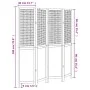 Biombo separador de 4 paneles madera maciza Paulownia blanco by vidaXL, Room dividers - Ref: Foro24-358722, Price: 114,28 €, ...