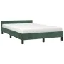 Estructura cama con cabecero terciopelo verde oscuro 120x190 cm de vidaXL, Camas y somieres - Ref: Foro24-379550, Precio: 111...