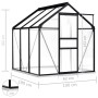 Gewächshaus mit anthrazitgrauer Aluminium-Grundkonstruktion 3,61 m² von vidaXL, Gewächshäuser - Ref: Foro24-48215, Preis: 373...