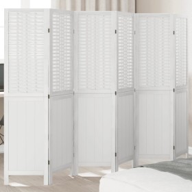 White Paulownia solid wood 6-panel dividing screen by vidaXL, Room dividers - Ref: Foro24-358729, Price: 154,42 €, Discount: %